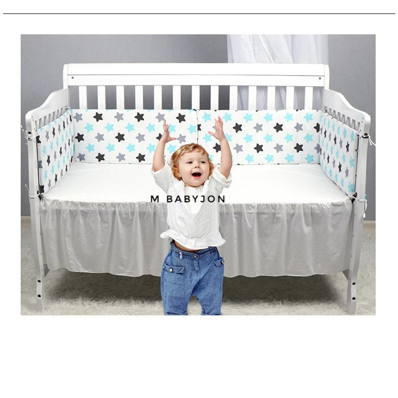 Gray crib bumper outlet pads